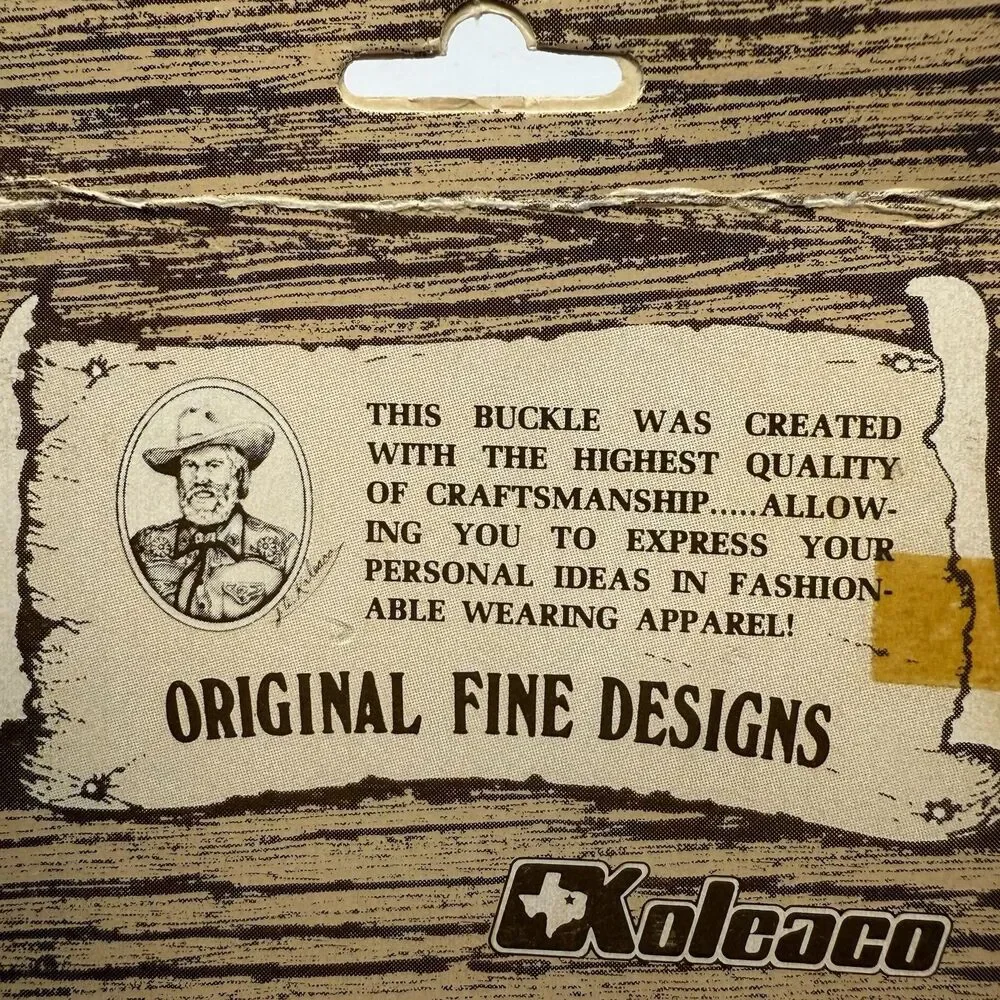 Vintage Koleaco Steam Locomotive Train Brass & Enamel Belt Buckle In Orginal Box